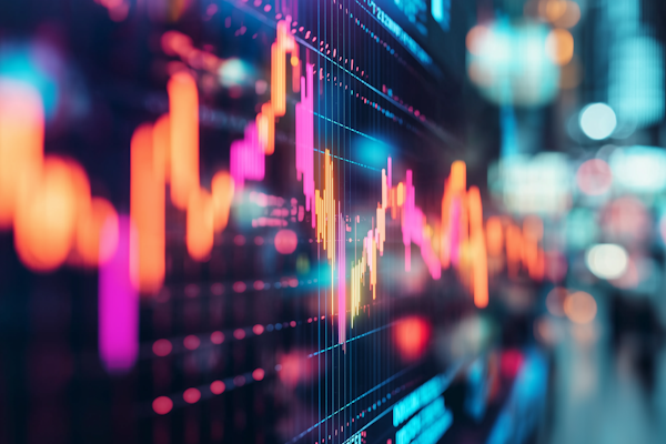 Investmentportfolio mit Wachstum und Erfolgskurven
